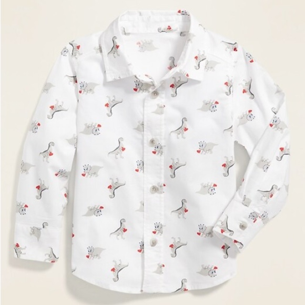 Old Navy Kids Flamingo Print Button Down Shirt